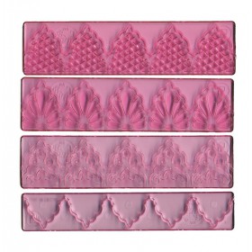 Комплект кутери и щампа за дантела - 4 елемента